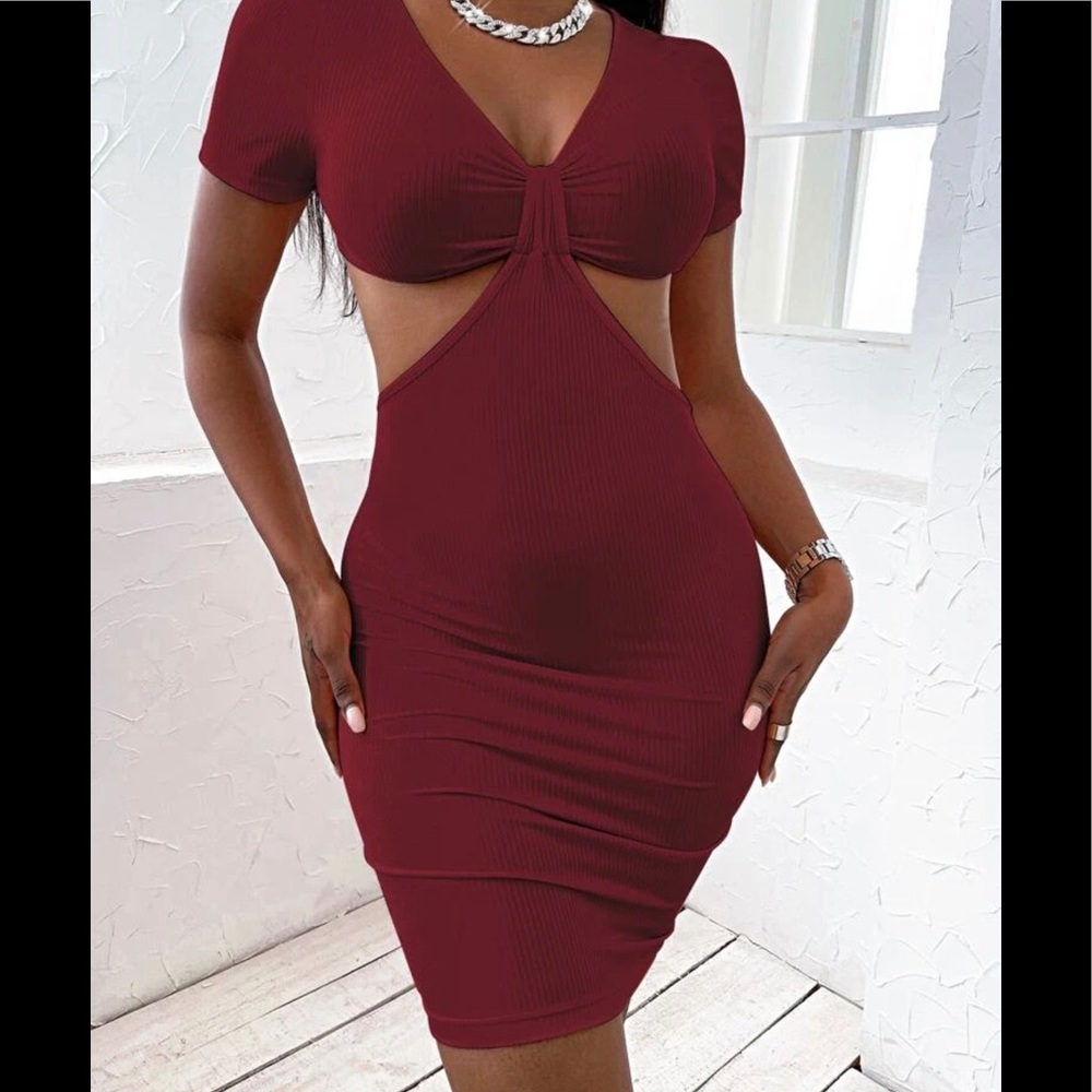 Sexy Burgundy Dress